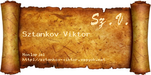 Sztankov Viktor névjegykártya